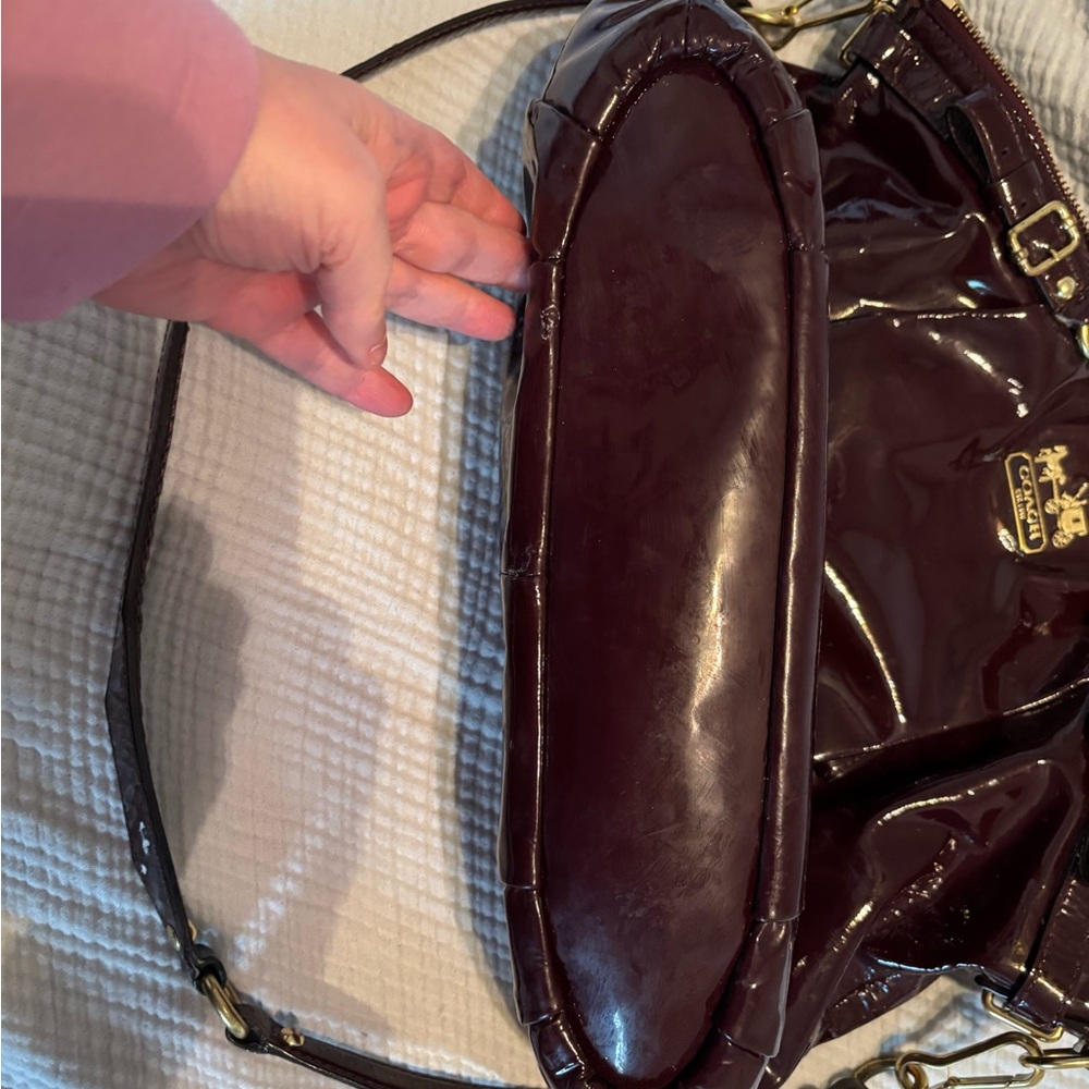 Coach Madison Lindsey Satchel- Plum - Picture 2 of 5